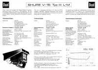 Dual Shure-V-15-III-L-M-Owners-Manual